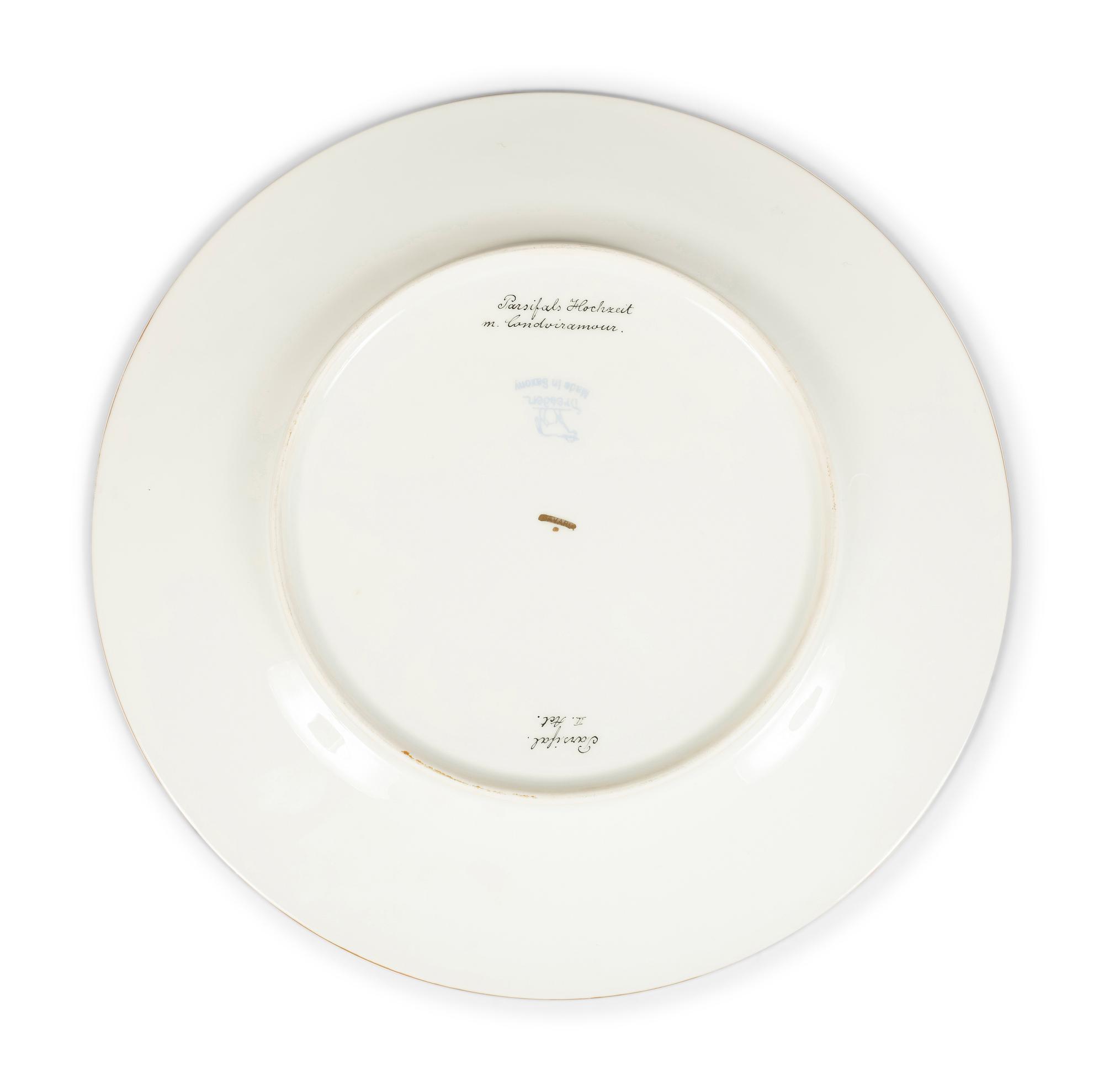 Eleven Dresden Ambrosius Lamm Porcelain Opera Cabinet Plates
