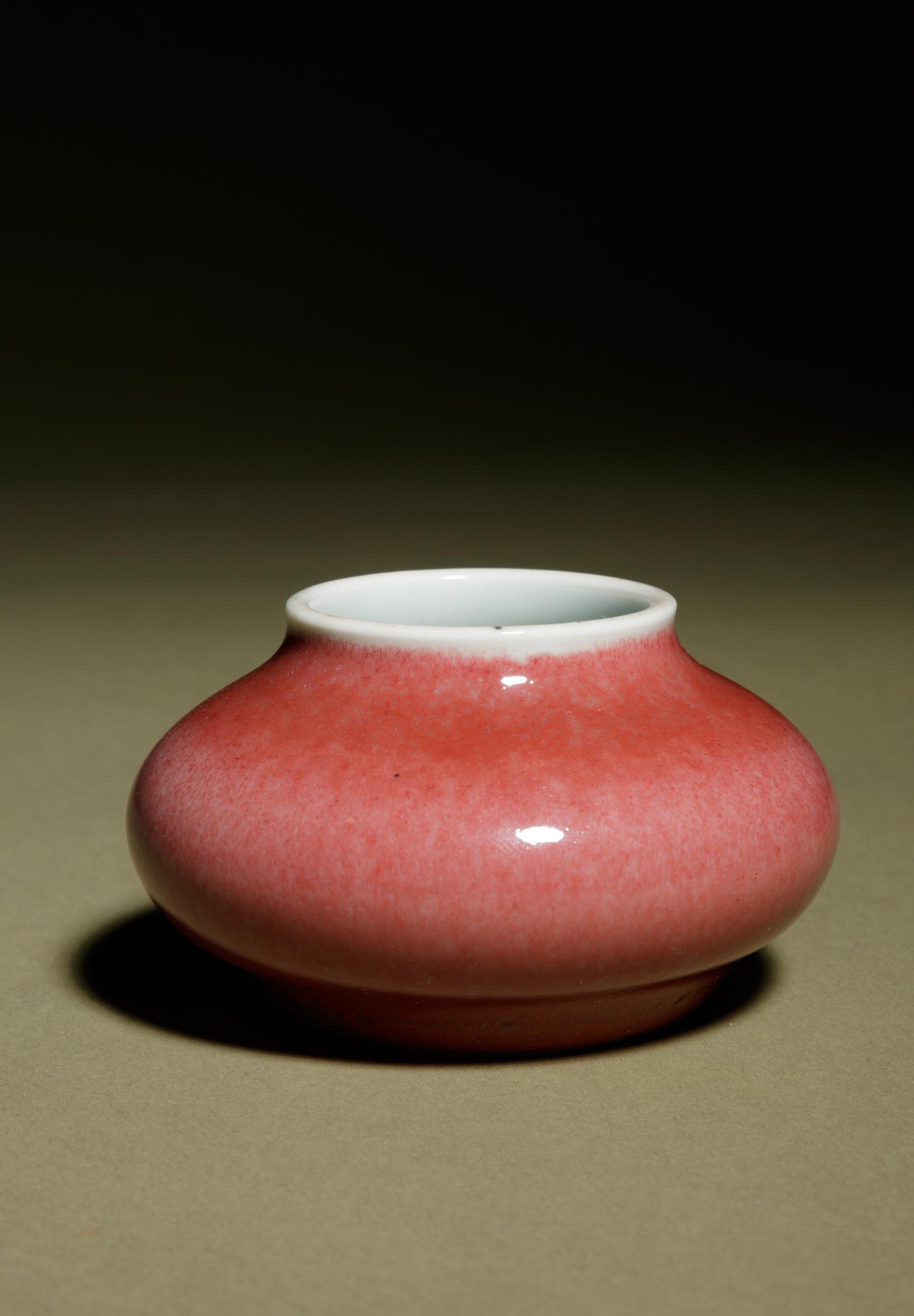 A Chinese Copper Red Glazed Porcelain Brush Washer