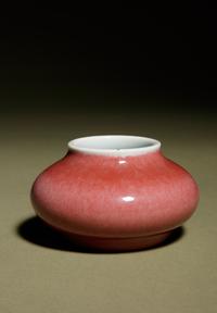 A Chinese Copper Red Glazed Porcelain Brush Washer