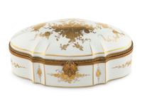 A Sèvres Gilt-Decorated White Porcelain Box