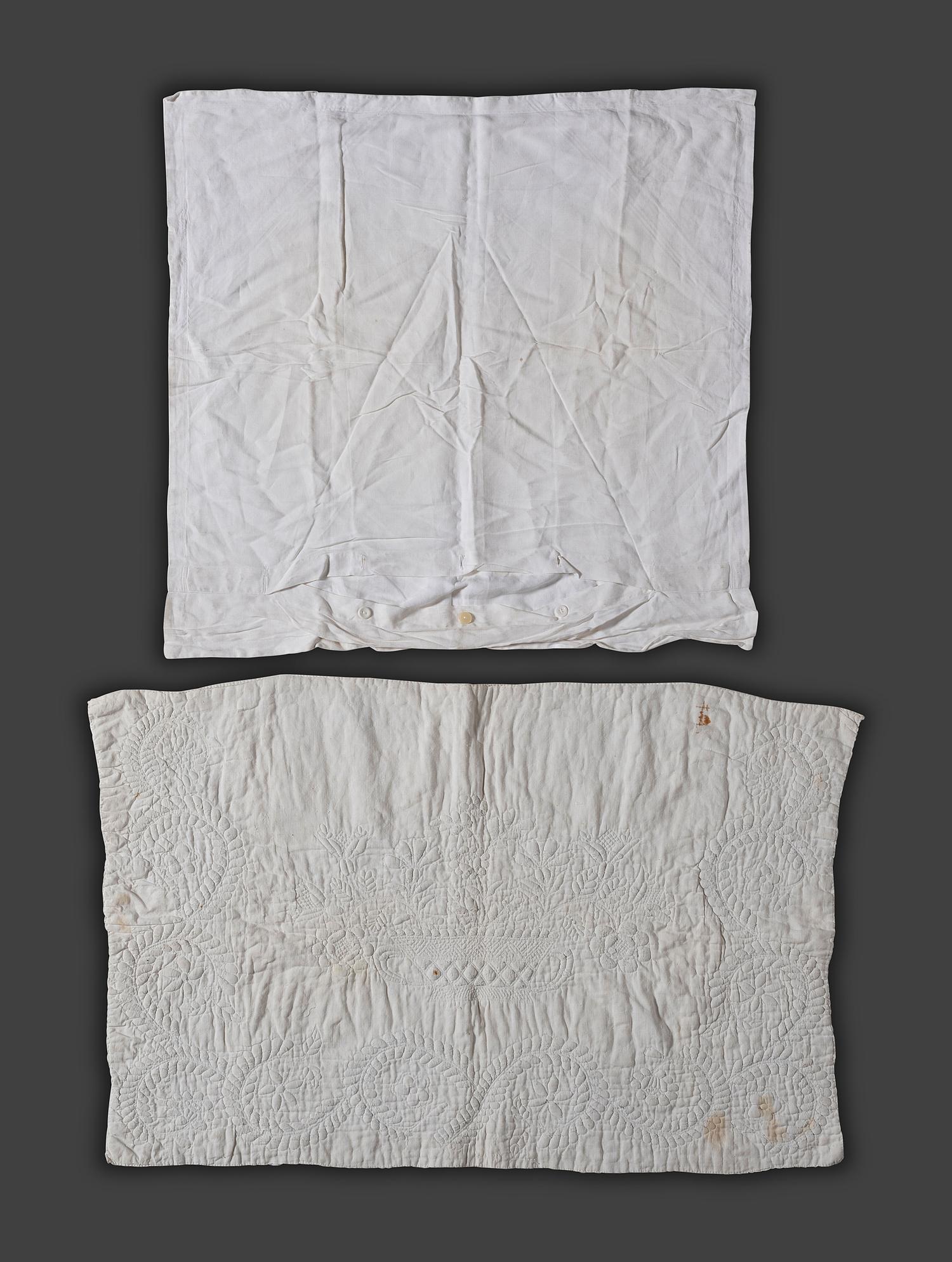 Six Trapunto and Whitework Embroidered Cotton and Linen Textiles