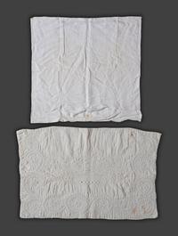 Six Trapunto and Whitework Embroidered Cotton and Linen Textiles