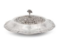 An American Silver Centerpiece Bowl and Associated Flower Frog