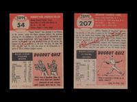 A Group of Two 1953 Topps Hall of Fame Baseball Cards,