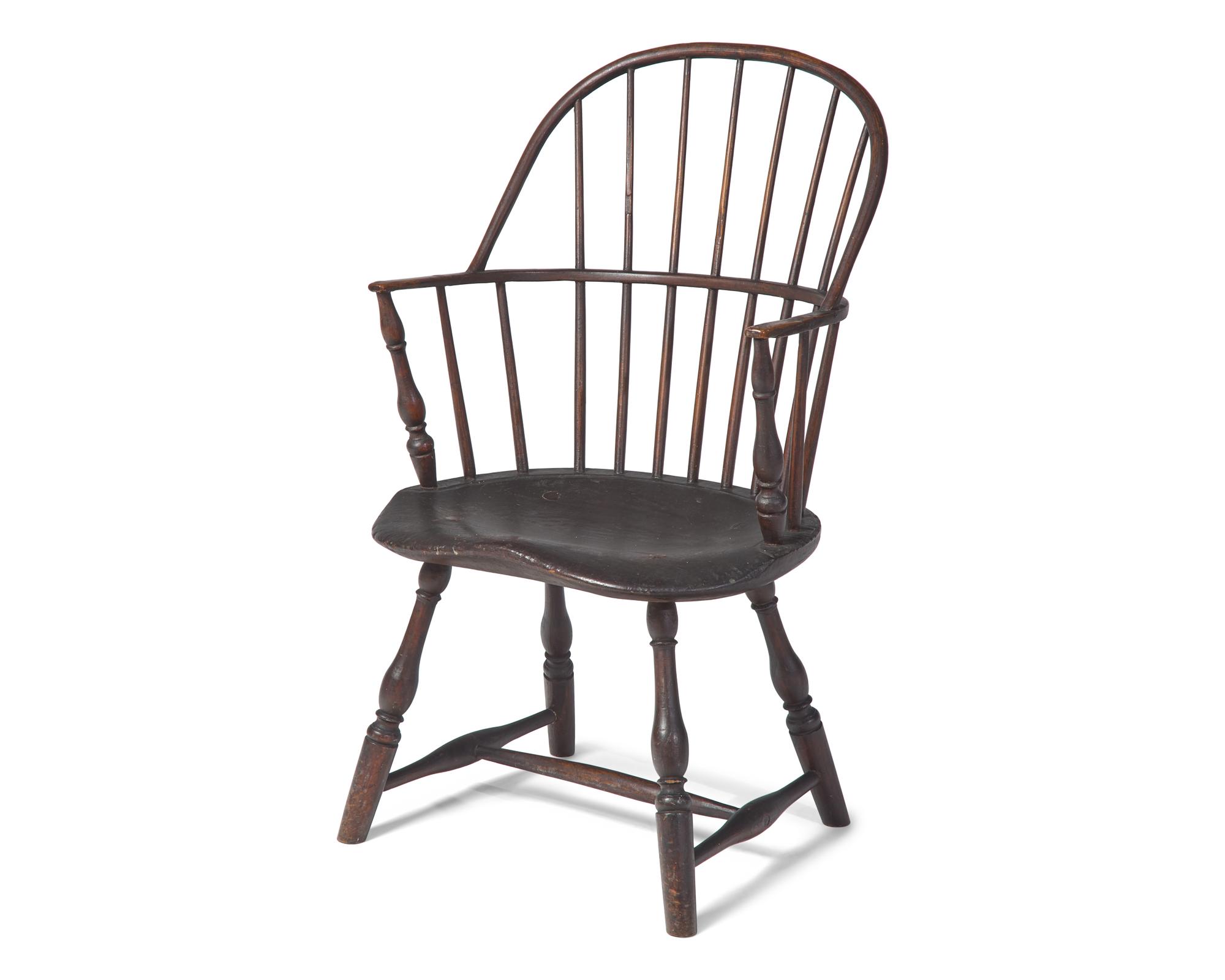 A Painted Sack-back Windsor Armchair