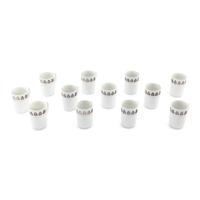 A Set of Twelve Georg Jensen Acorn Porcelain Coffee Mugs