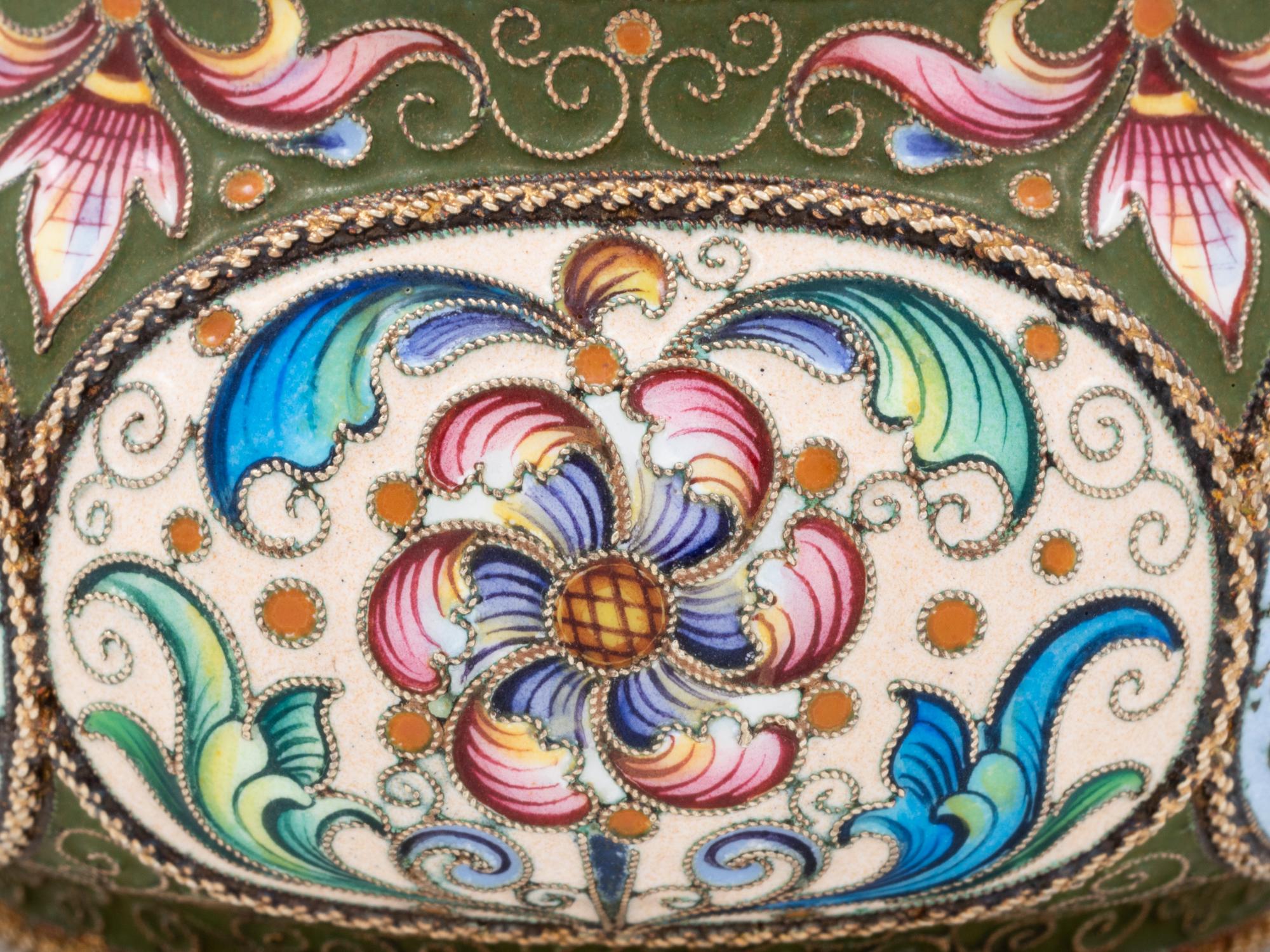 A Feodor Ruckert Enameled Silver Bowl