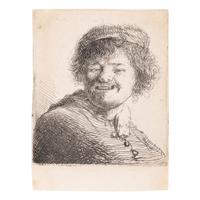 Rembrandt van Rijn (Dutch, 1606–1669) — Self Portrait in a Cap, Laughing, 1630