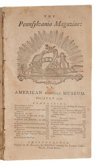 [Declaration of Independence]. The Pennsylvania Magazine: or, American Monthly Museum for July 1776. Thomas Paine, editor. Philadelphia: Printed for R. Aitken, 1776.