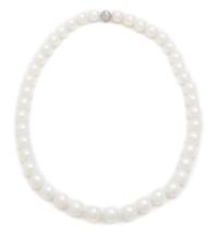 A Pair of Faux South Sea Pearl Necklaces, 18".