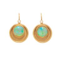OPAL AND DIAMOND EARRINGS