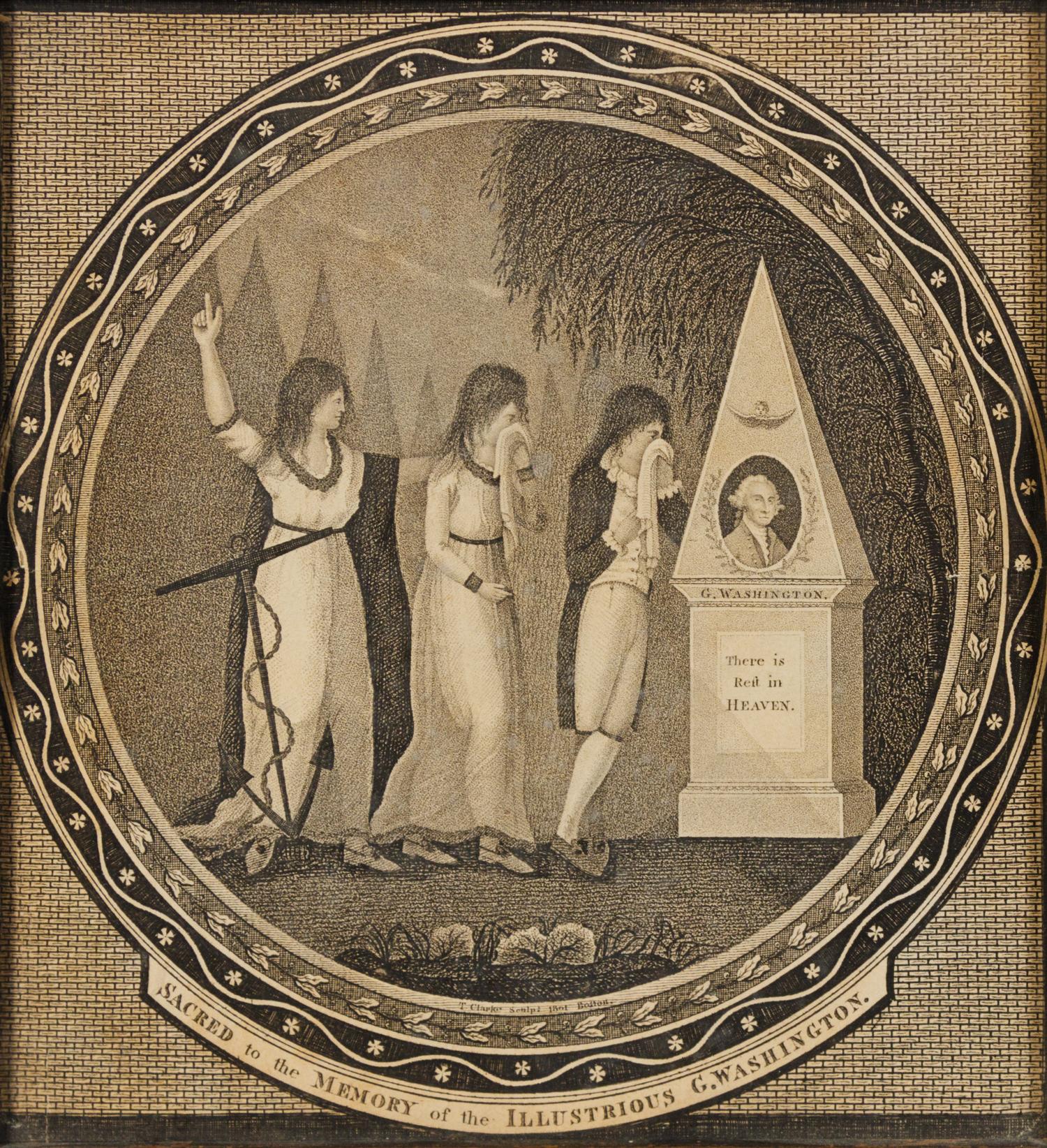 [WASHINGTON, George]. CLARKE, Thomas, engraver. Sacred to the Memory of the Illustrious G. Washington. Boston: n.p., 1801.