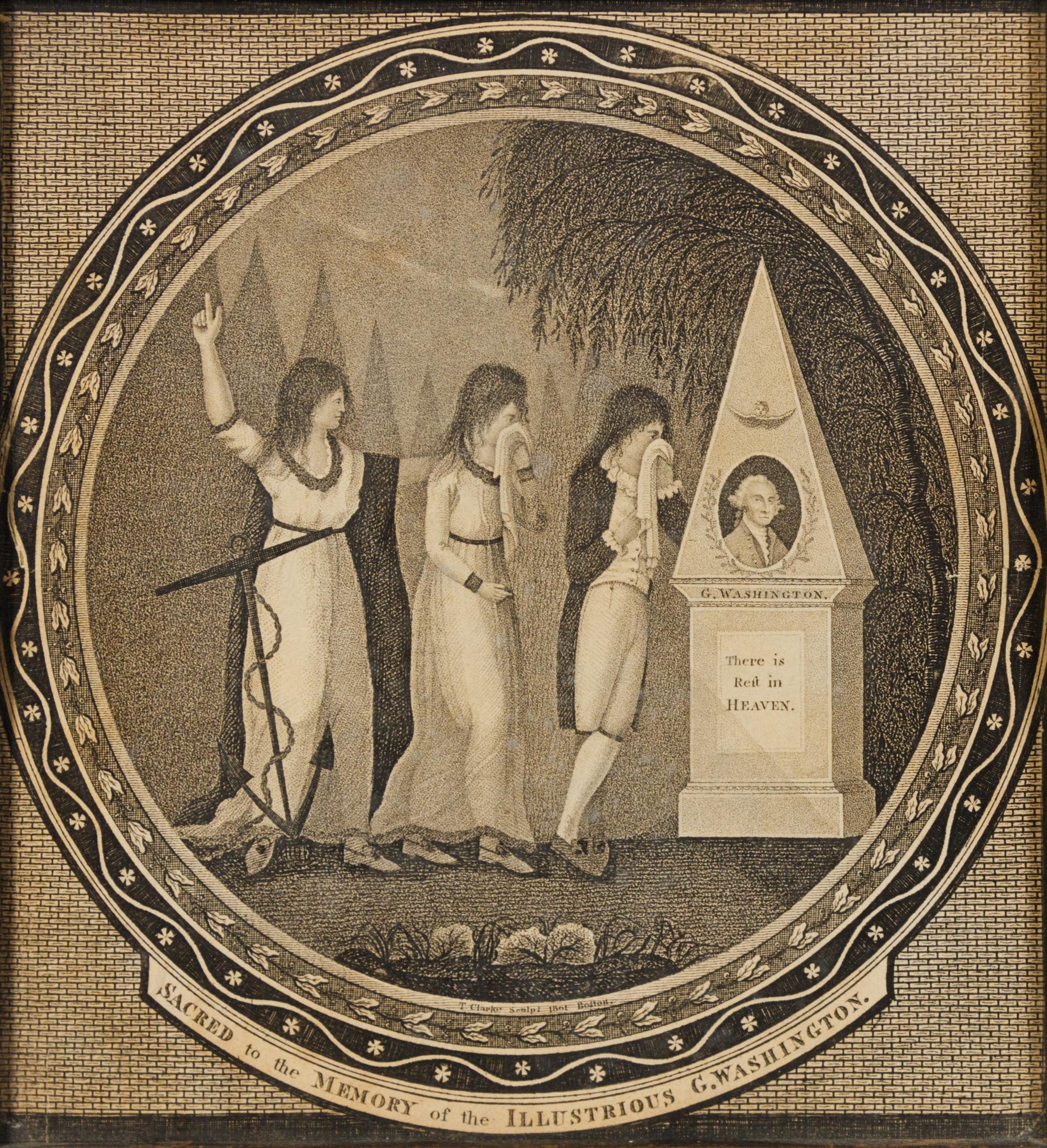 [WASHINGTON, George]. CLARKE, Thomas, engraver. Sacred to the Memory of the Illustrious G. Washington. Boston: n.p., 1801.