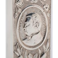 Coin Silver Match Safe Featuring Portrait of Zachary Taylor and Famous Phrase, "A Little More Grape"