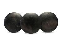 Blackware Pottery Plates, signed Marie 1923-1925