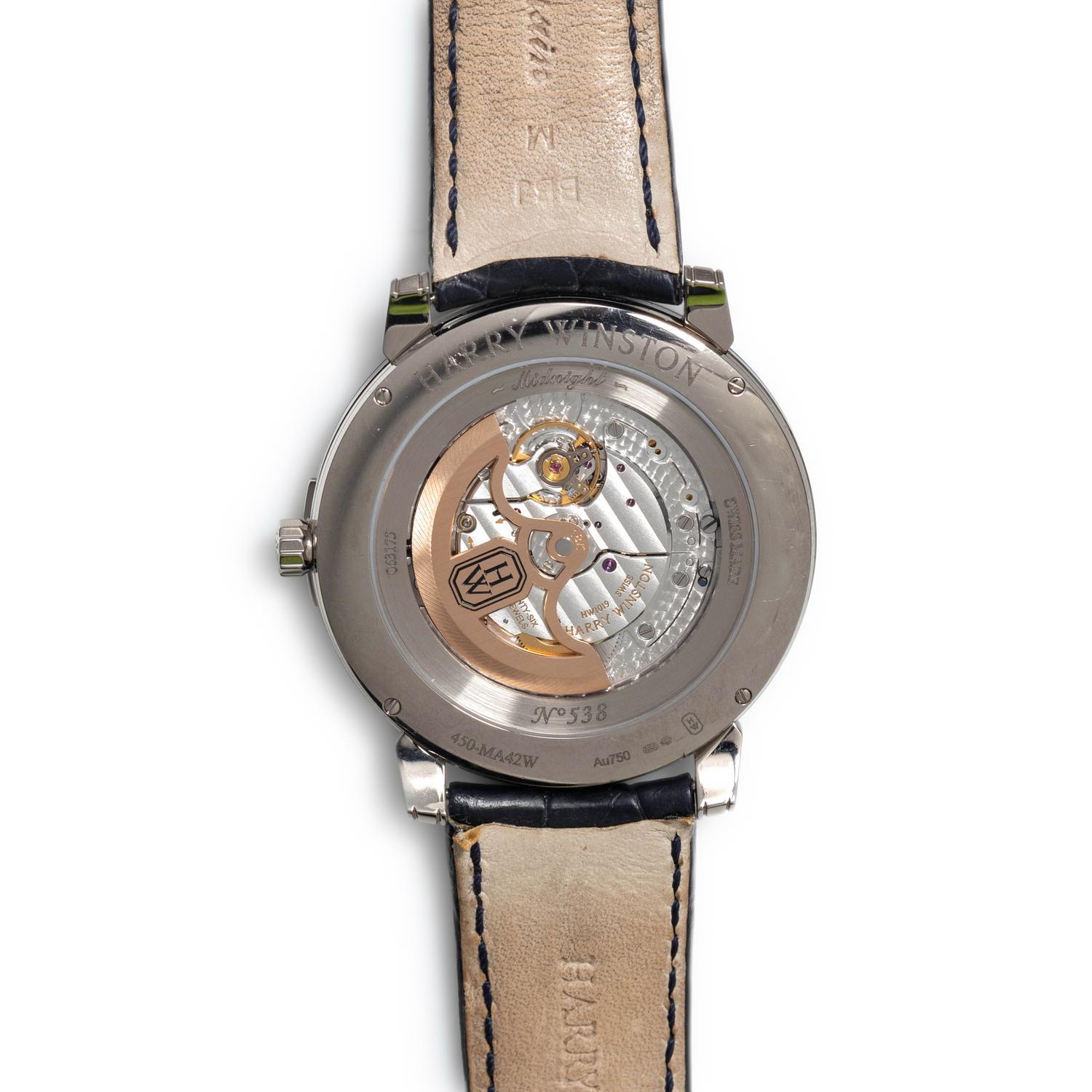 HARRY WINSTON, 18K WHITE GOLD 'MIDNIGHT' WATCH