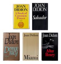 DIDION, Joan (1934-2021). A group of 5 works by Didion, ALL FIRST EDITIONS, comprising:
