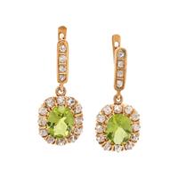 PERIDOT AND DIAMOND EARRINGS