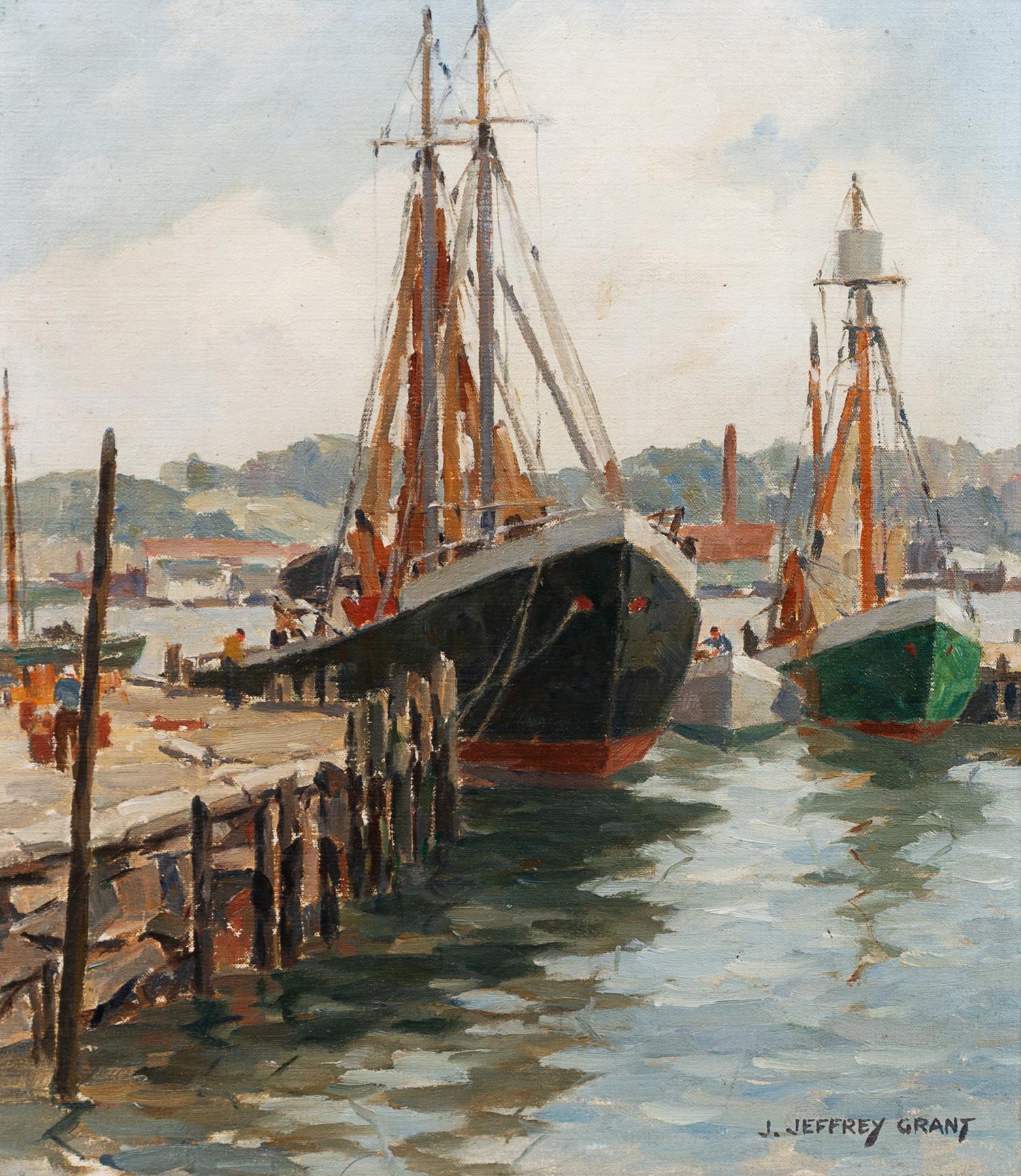 James Jeffrey Grant, (American, 1883-1960), Dock Scene