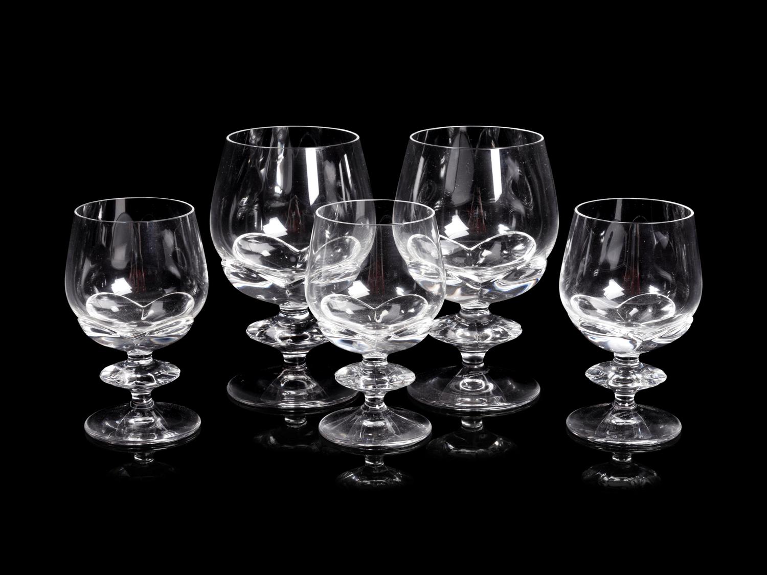 A Collection of Lalique Blois Stemware