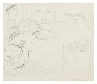 Pablo Picasso, (Spanish, 1881-1973), Minotaure caressant une Femme (plate 84 from La Suite Vollard)