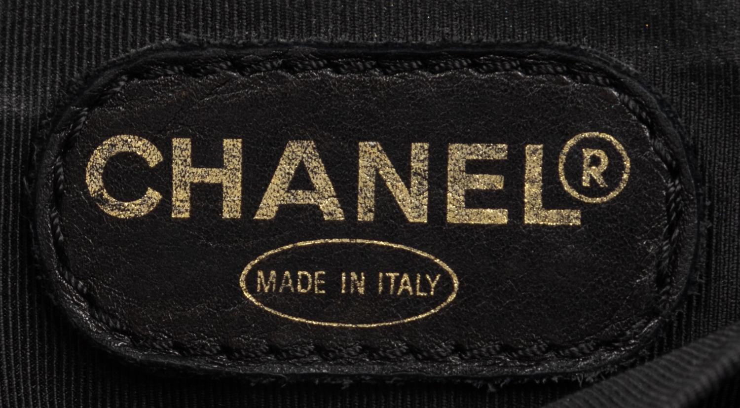 Chanel Black Square Handbag with Mademoiselle Handles, 1997-99