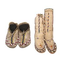Apache Beaded Hide Moccasins