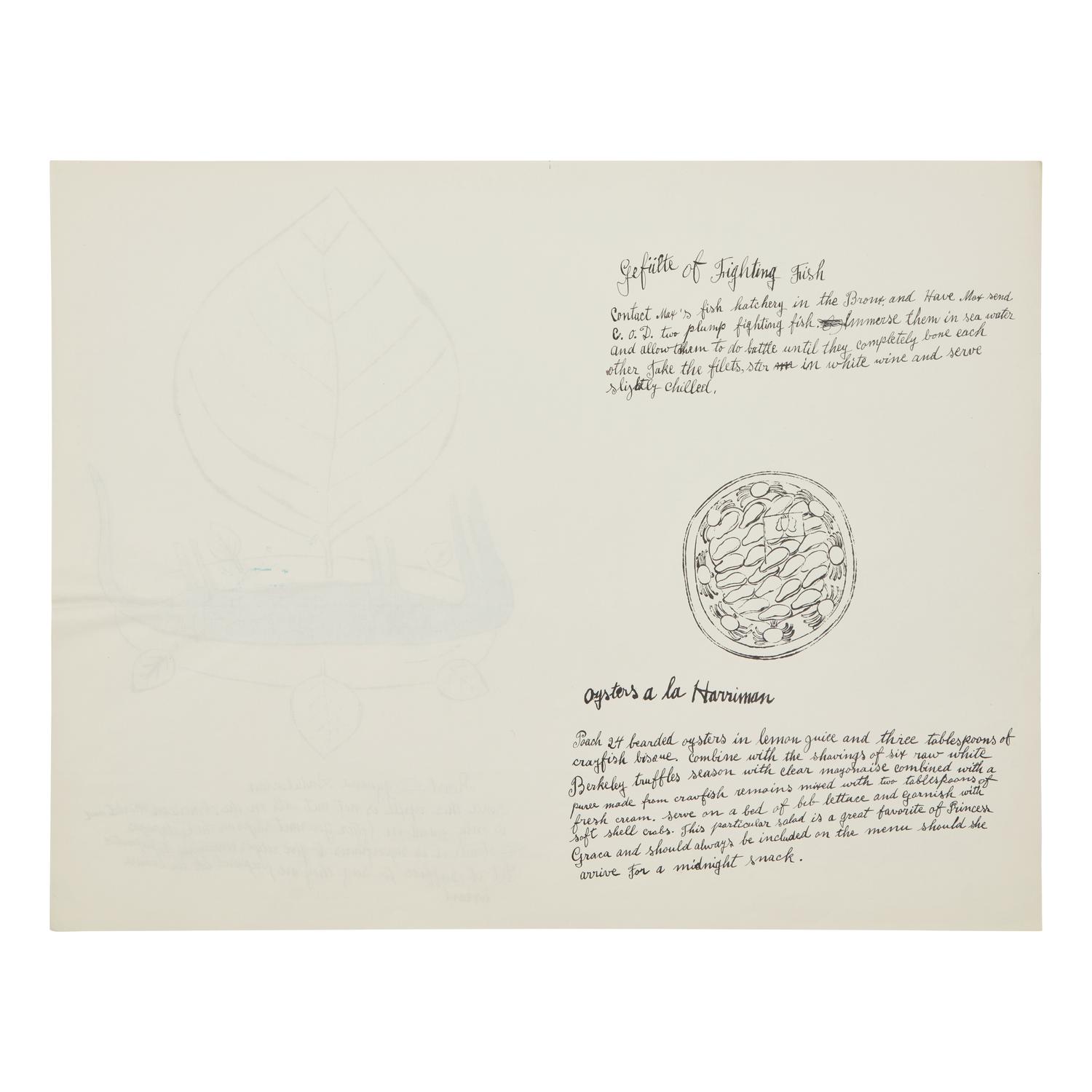 Andy Warhol (American, 1928-1987) — Roast Iguana (from Wild Raspberries ), 1959