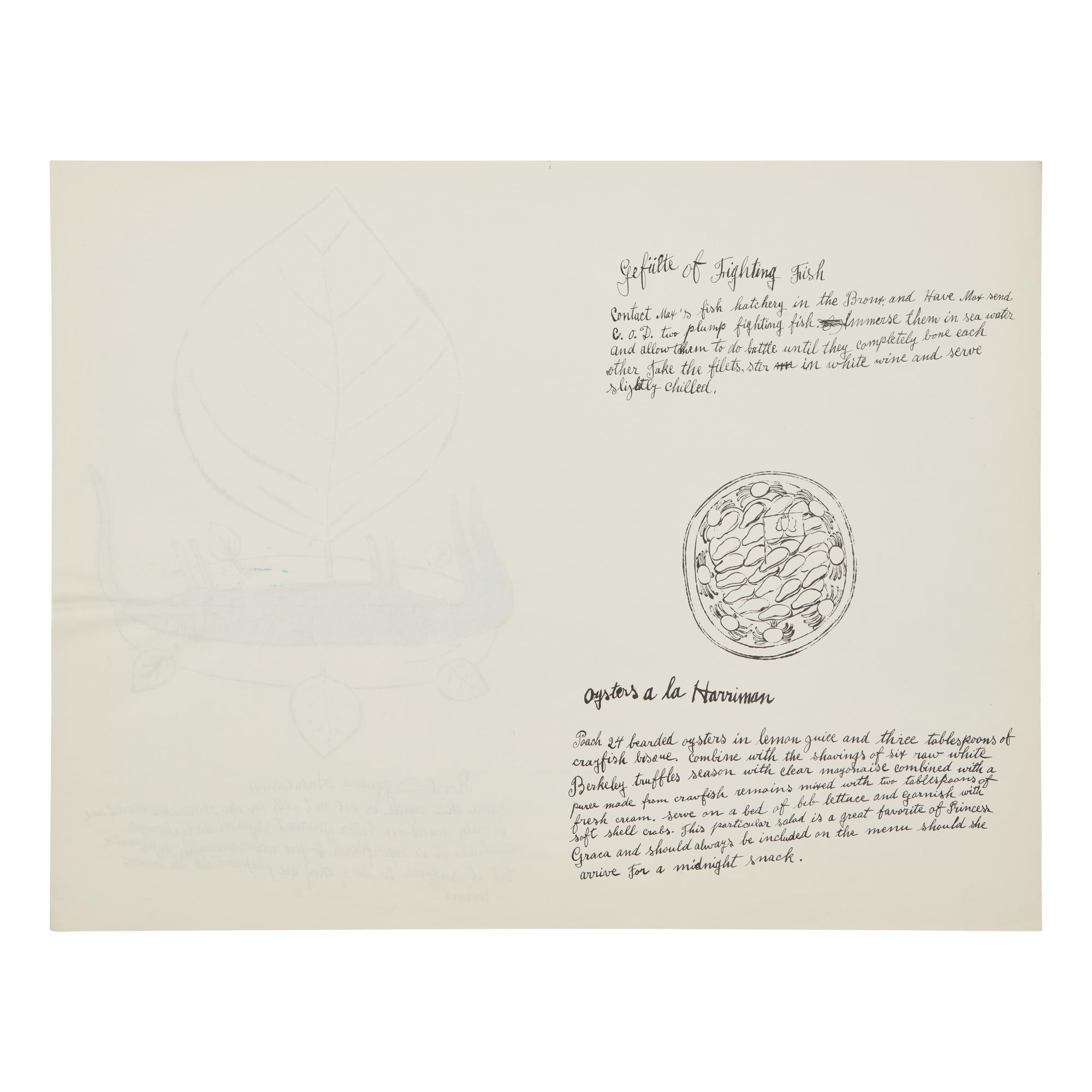 Andy Warhol (American, 1928-1987) — Roast Iguana (from Wild Raspberries ), 1959