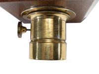 [CAMERAS]. Replica chamfered box sixth plate daguerreotype camera with Voigtlander & Sohn lens.