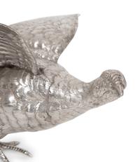 A Pair of Continental Silver Pheasant Table Ornaments