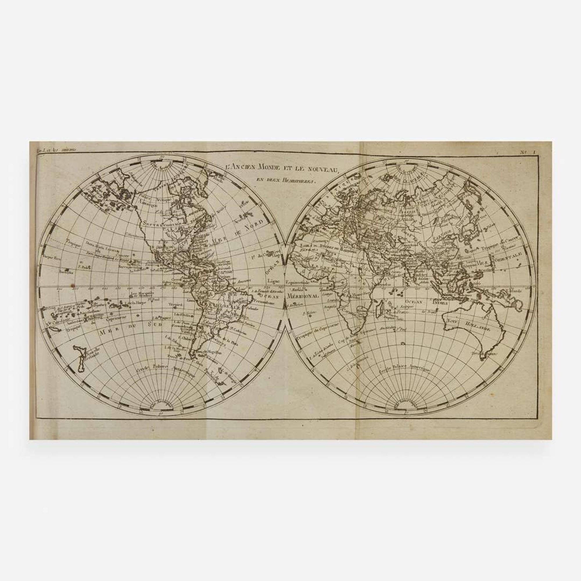 [Maps & Atlases] (Bonne, Rigobert) Atlas de toutes les parties connues du Globe Terrestre, dresse...