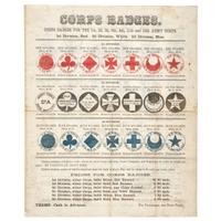 Corps Badges for the 1st, 2d, 3d, 5th, 6th, 11th, and 12th Army Corps . New York, NY: C.L. Balch & Co., 1863.