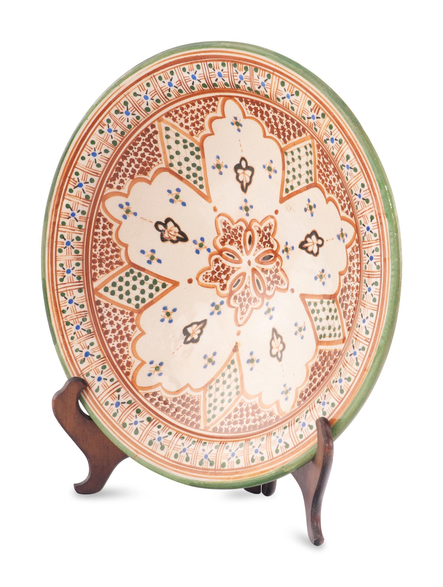 A Spanish or Portuguese Glazed Terracotta Bowl