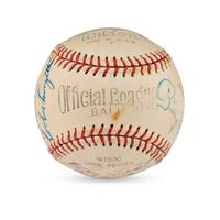 A 1949 Oakland Oaks Team Signed Autograph Baseball Featuring George Kelly and Billy Martin (JSA Letter of Authenticity)
