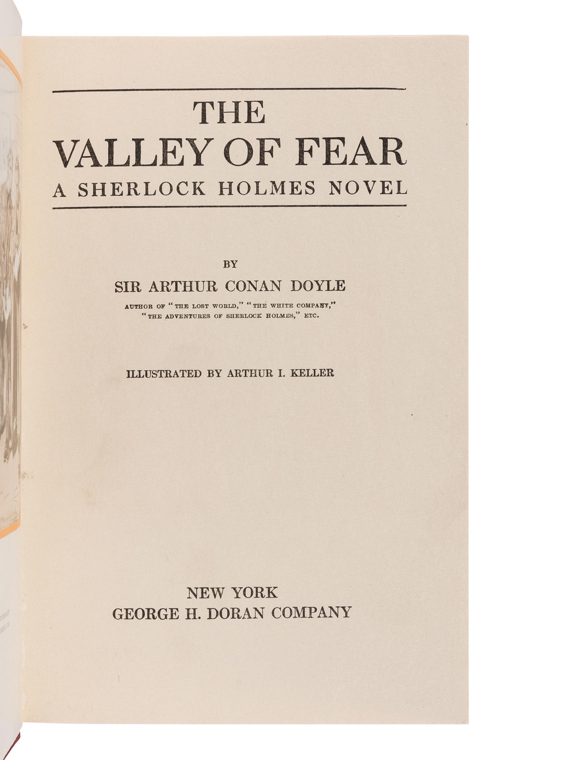 DOYLE, Arthur Conan, Sir (1859-1930). The Valley of Fear . New York: George H. Duran, 1914.