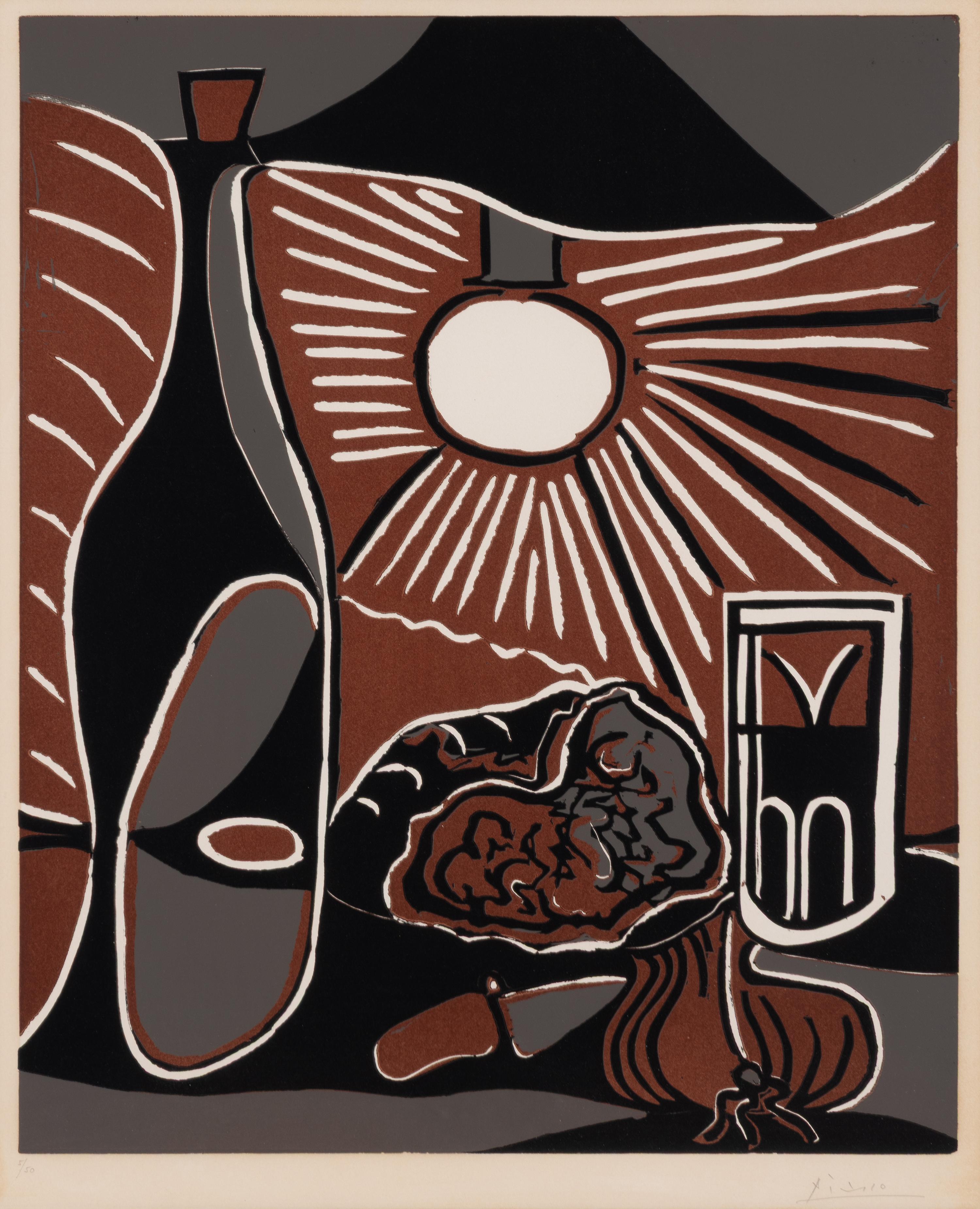 Pablo Picasso (Spanish, 1881–1973) — Nature morte à la bouteille, 1962