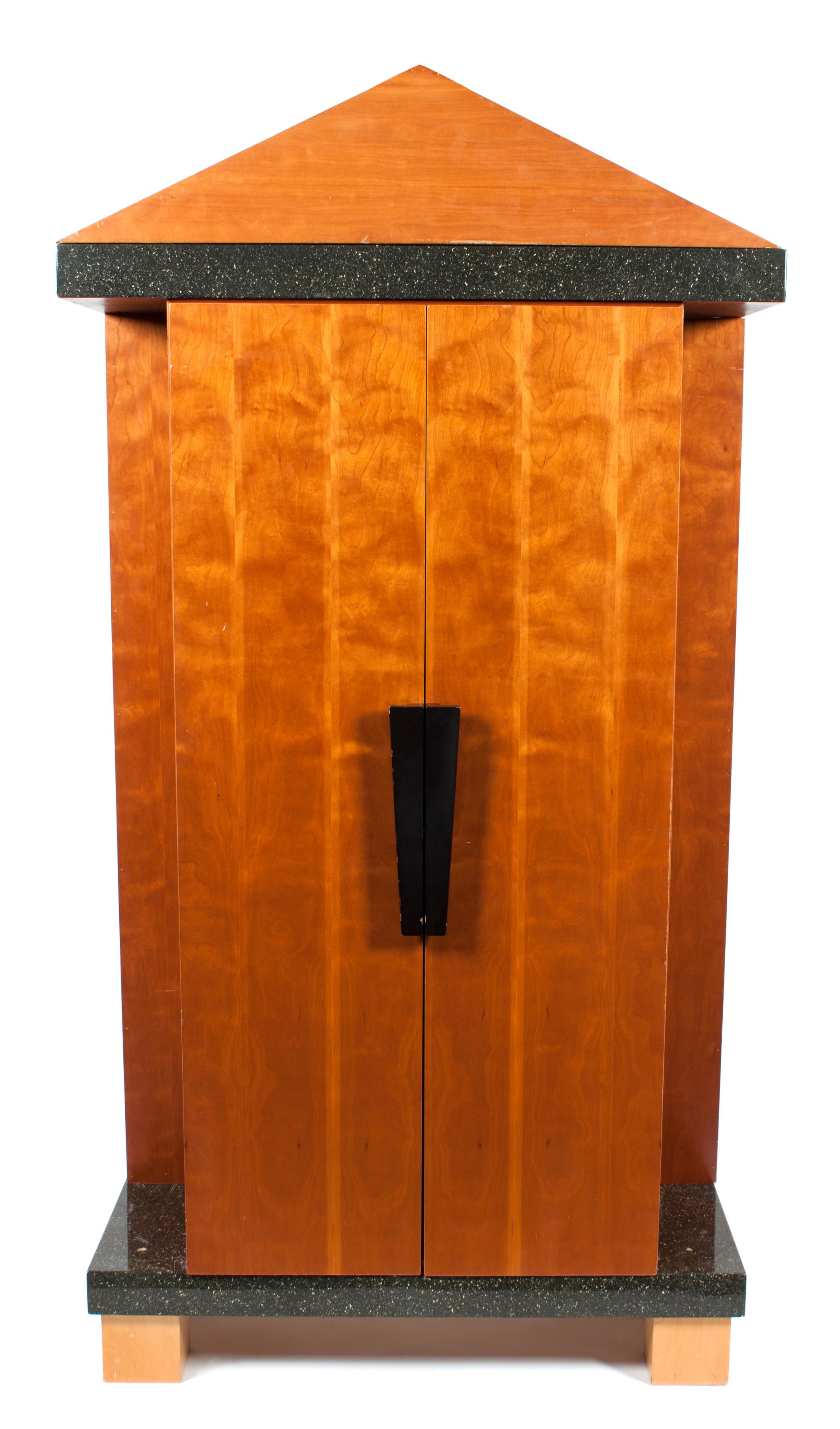 A Bruce Volz Contemporary Tall Cabinet Height 73 x width 32 x depth 16 1/2 inches. — 20TH CENTURY
