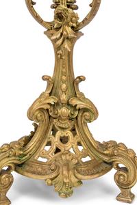 A Pair of French Gilt Bronze Six-Light Candelabra