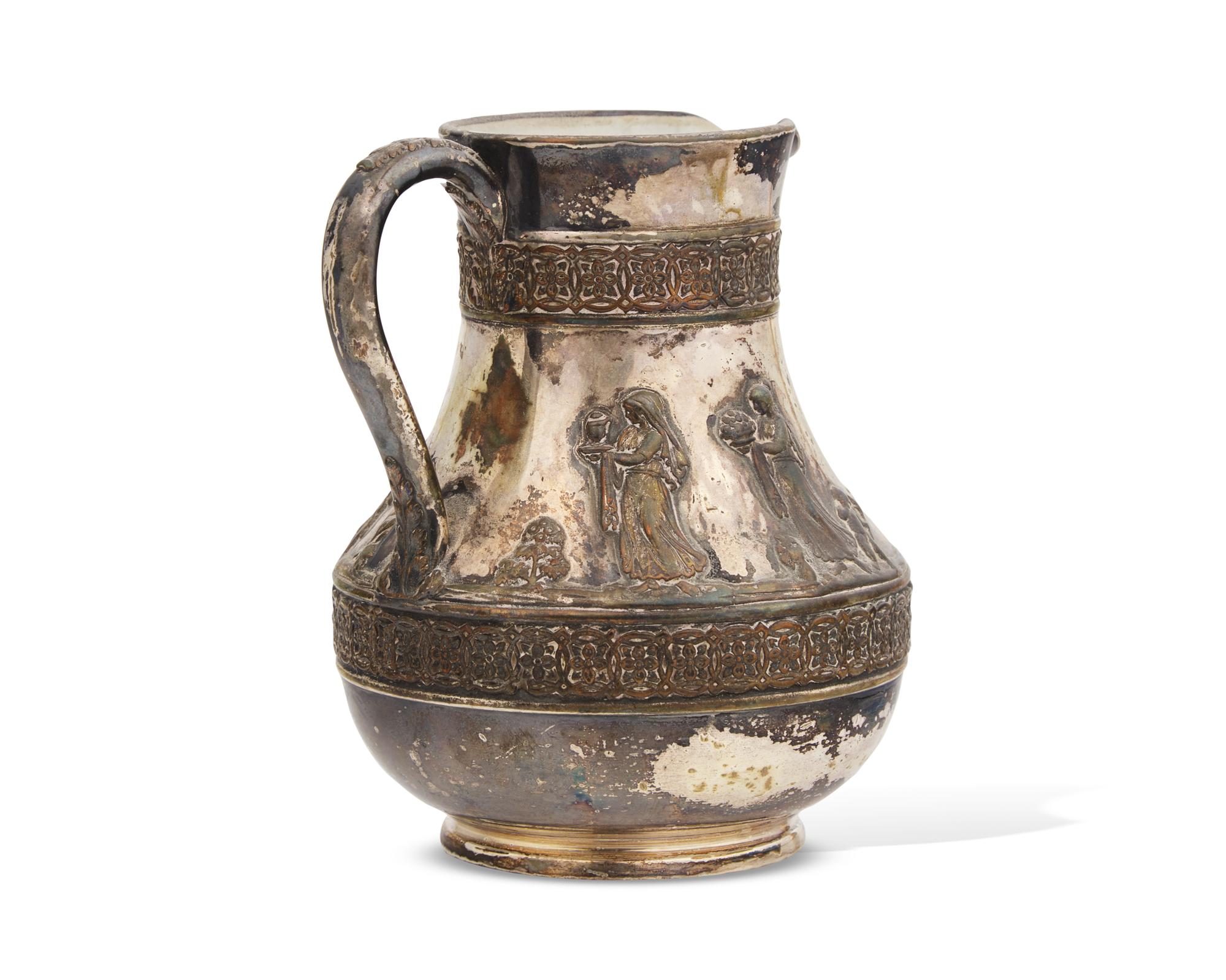 A Wedgwood Silver-on-Copper Mounted Pitcher