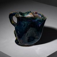 Folded Pitcher with cut handle, c.1895-1896 Biloxi, Mississippi, USA