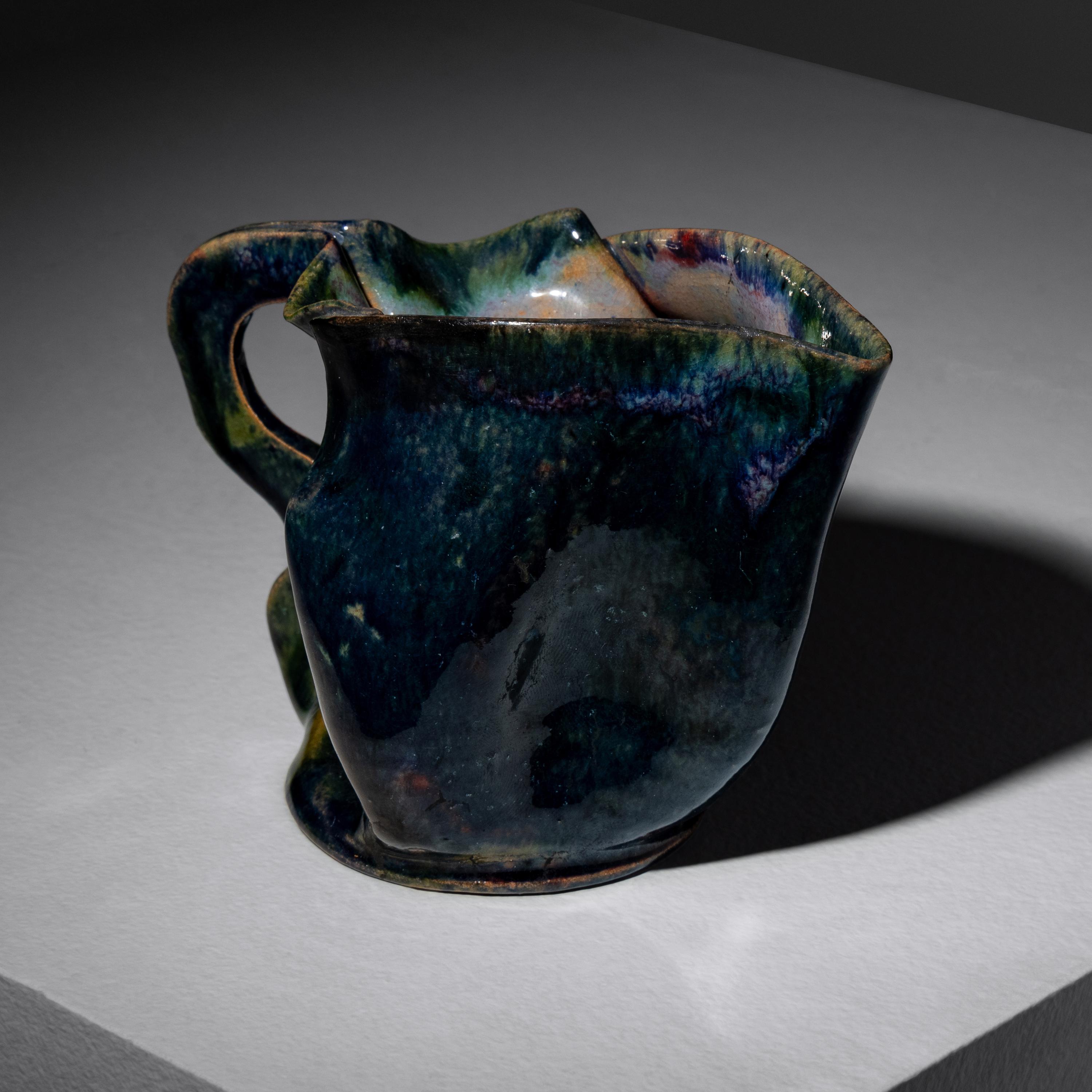 Folded Pitcher with cut handle, c.1895-1896 Biloxi, Mississippi, USA