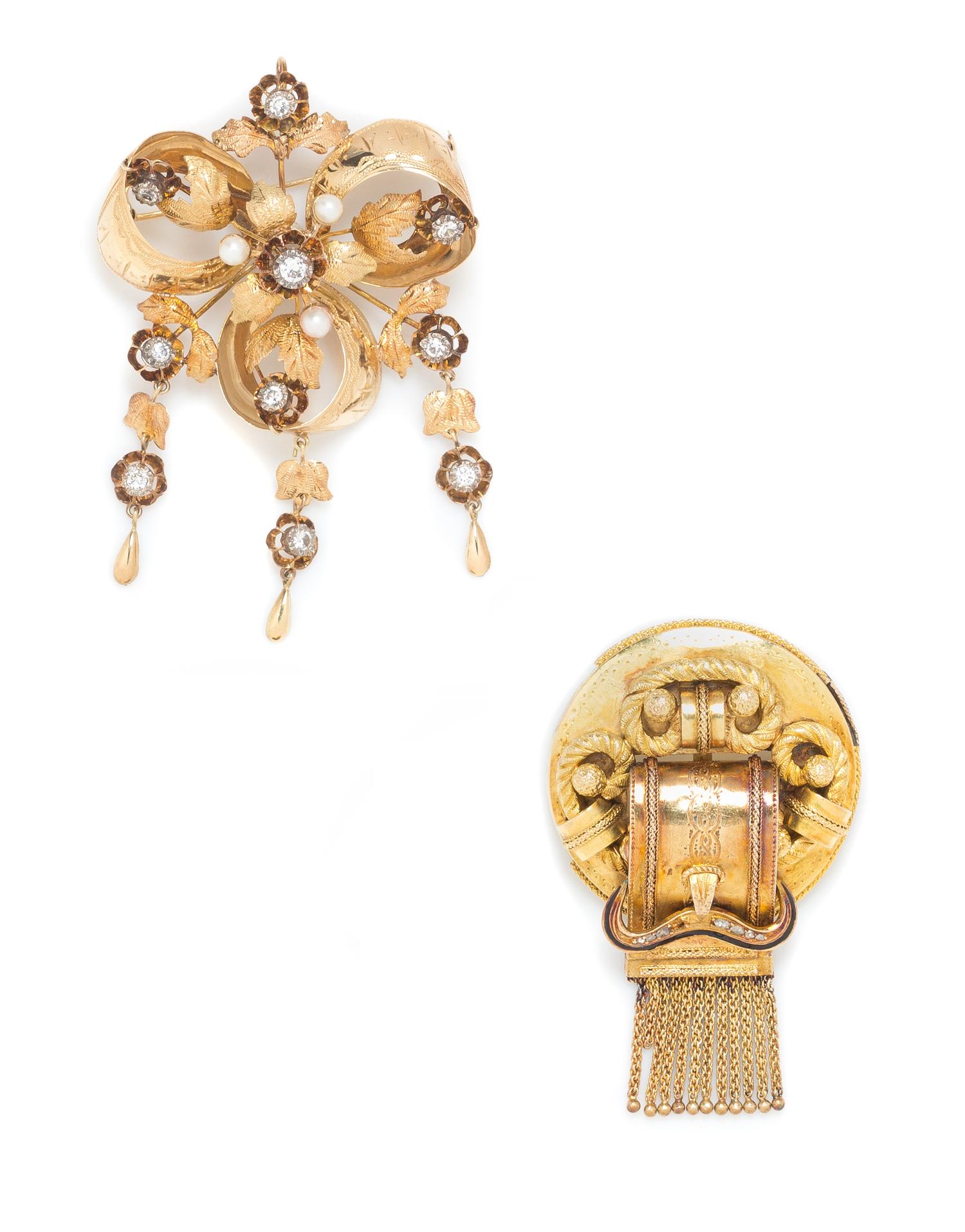 A Collection of Antique Brooches, 18.40 dwts.