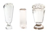 A Collection of Faceted Glass Seals, Height of tallest 3 inches.