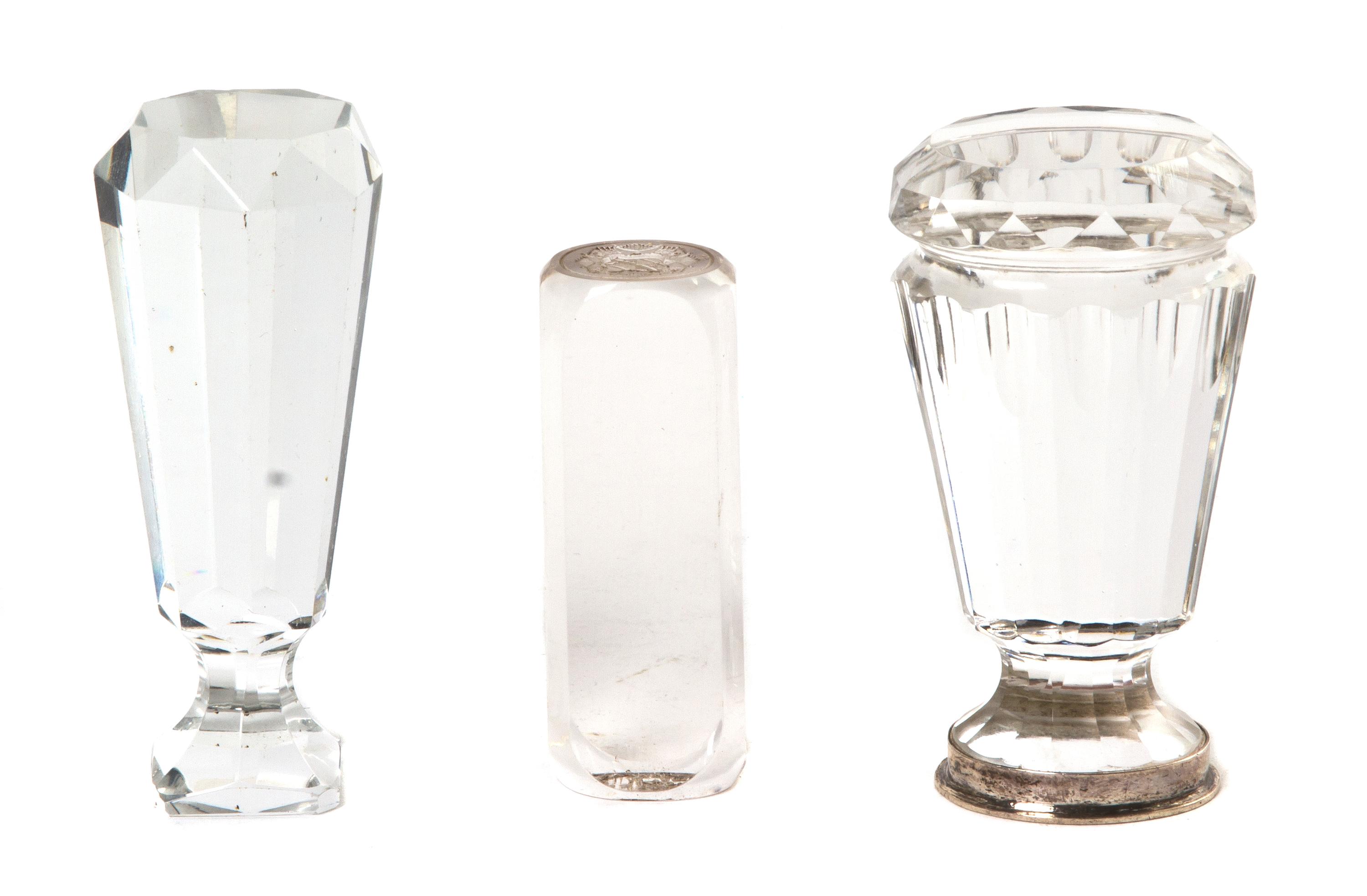 A Collection of Faceted Glass Seals, Height of tallest 3 inches.