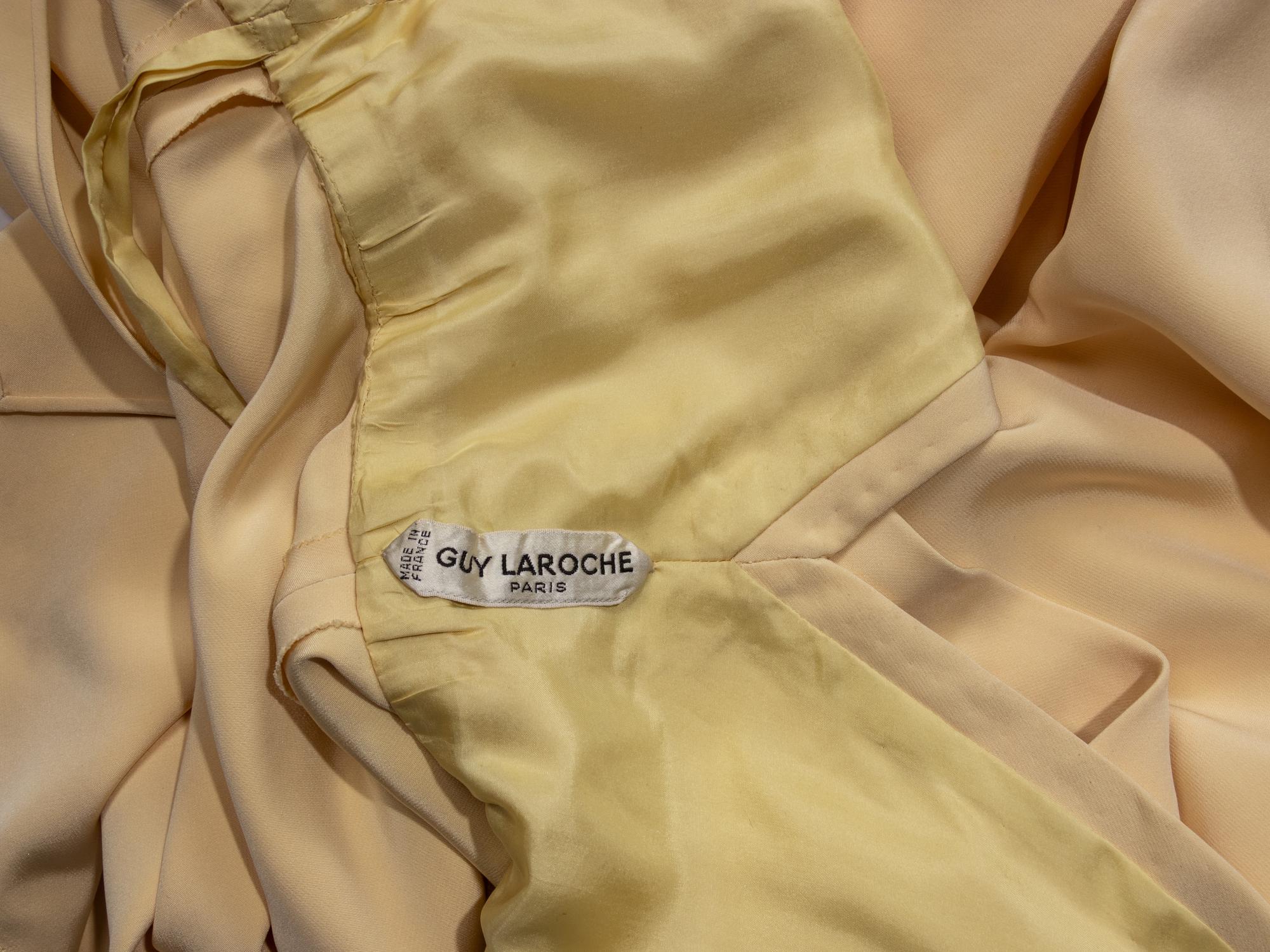 Guy Laroche Haute Couture, Cream Silk Wrap Dress