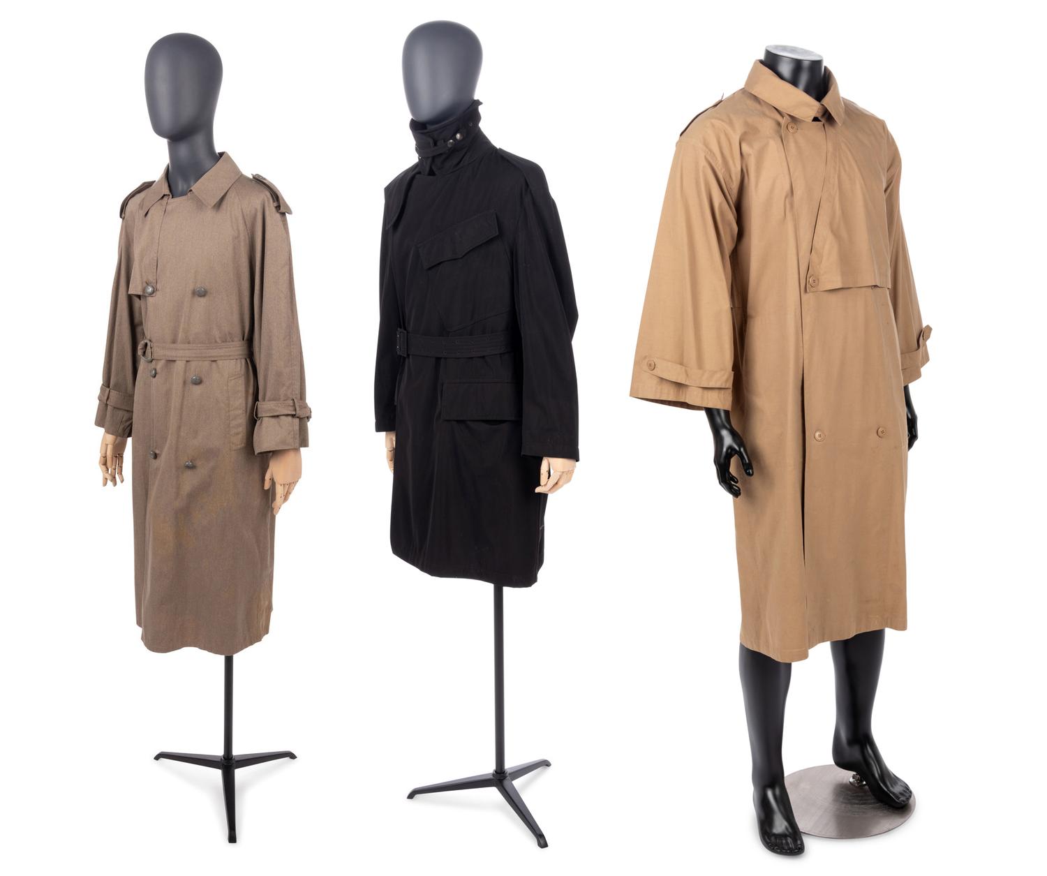 Three Men's Designer Trench Coats,