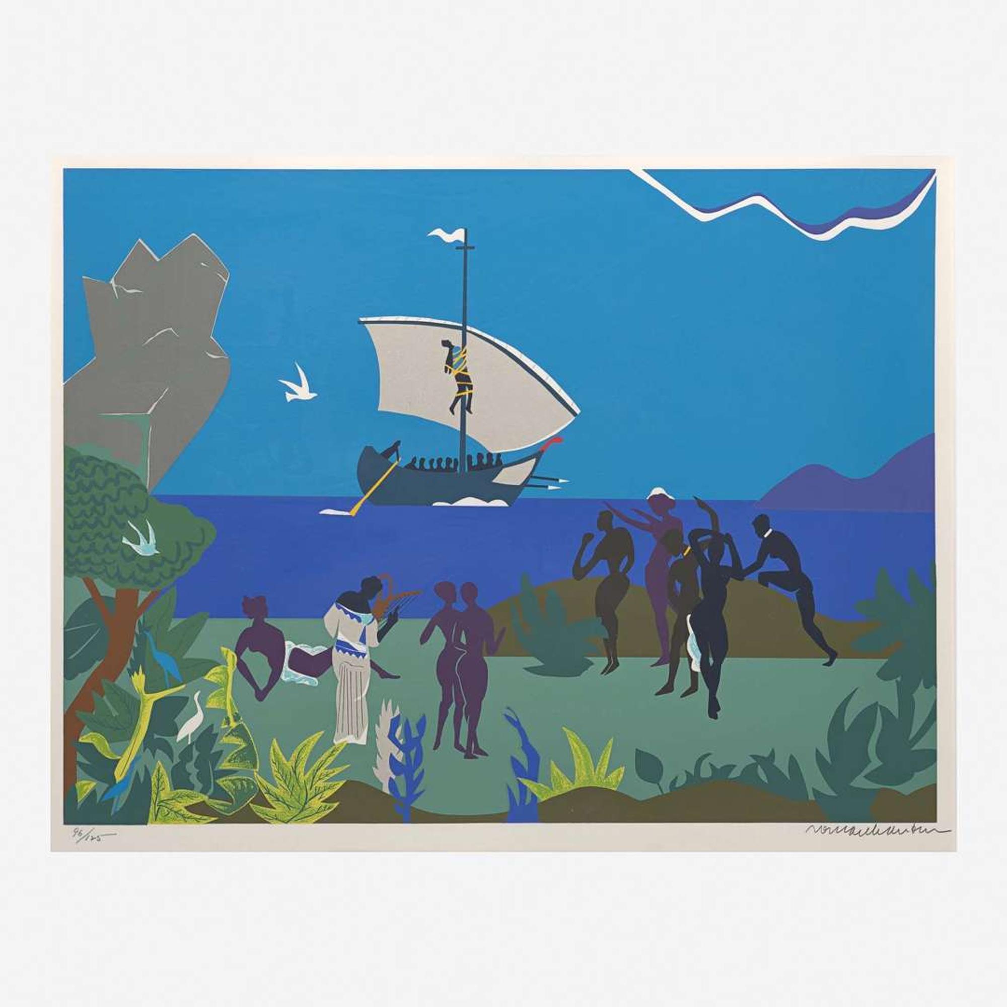 Romare Bearden (American, 1911-1988) The Siren's Song, from The Odysseus Suite