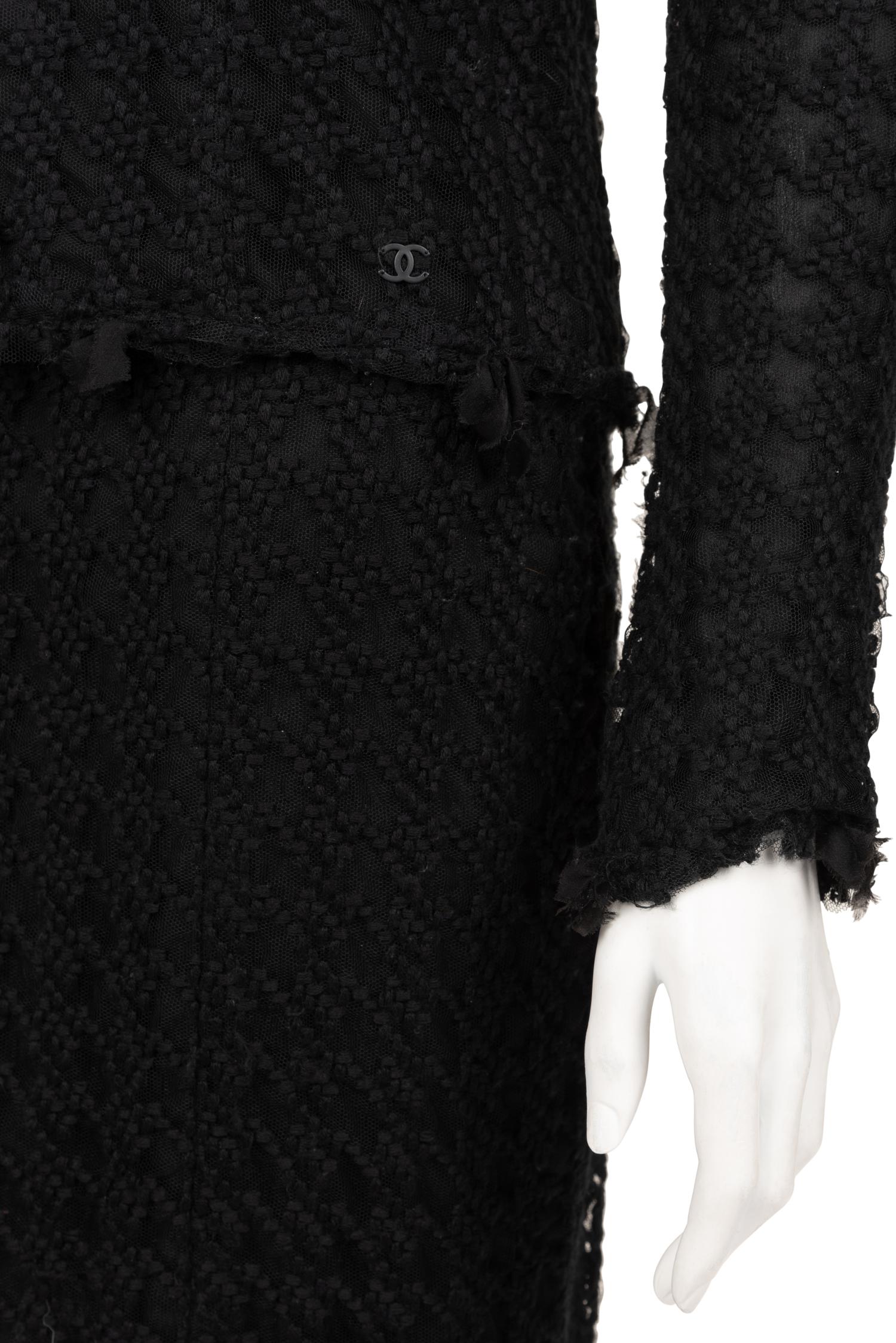 Chanel Embroidered Net Skirt Suit, 1990-2000s