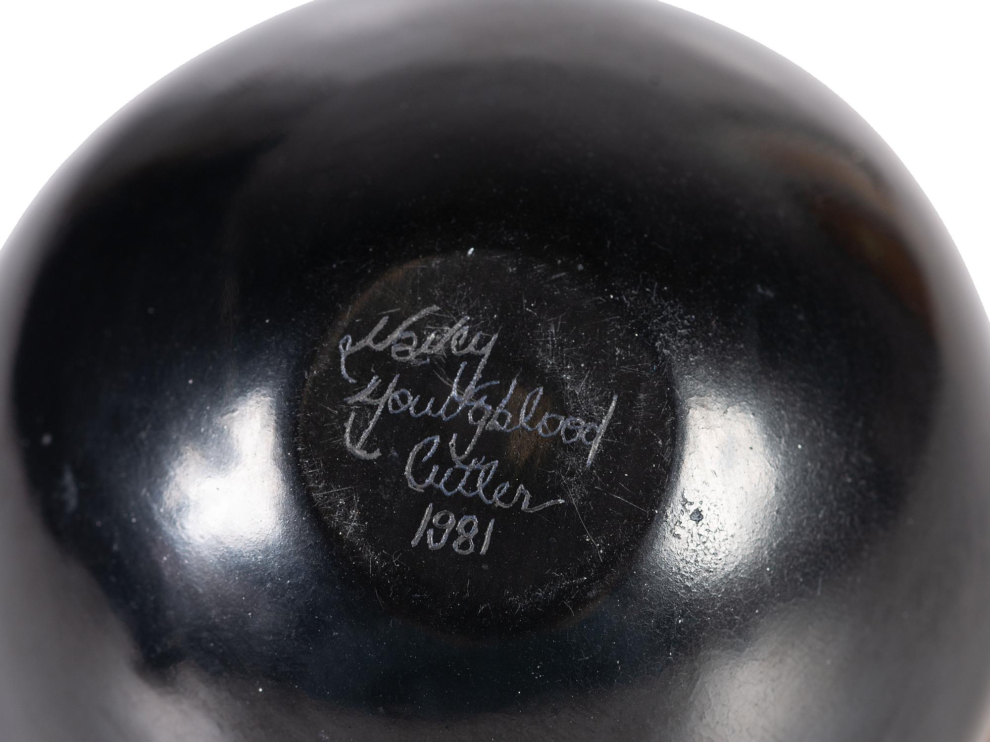 Miniature Carved Blackware Pottery